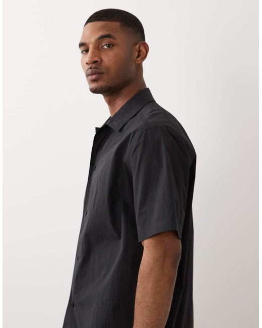 ASOS Black Co-ord Relaxed Fit Shirt for men