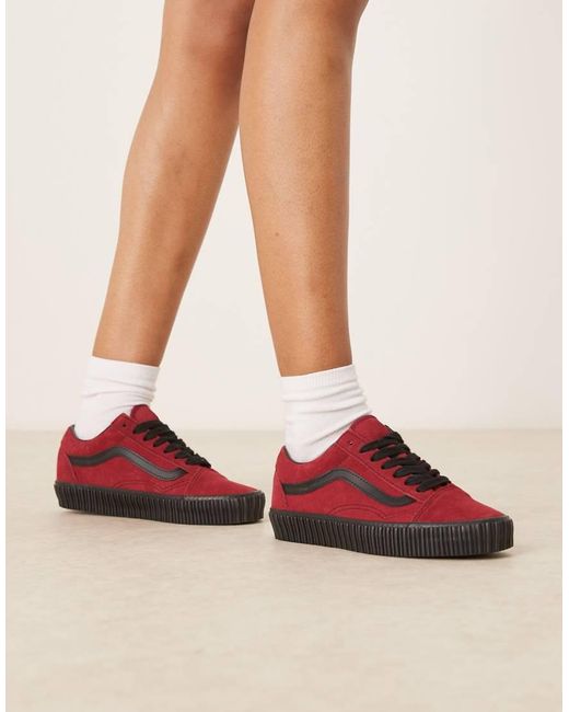 Old Skool Creeper di Vans in Red