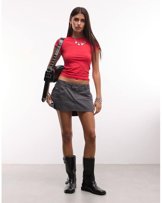 Collusion Red Fitted Tee