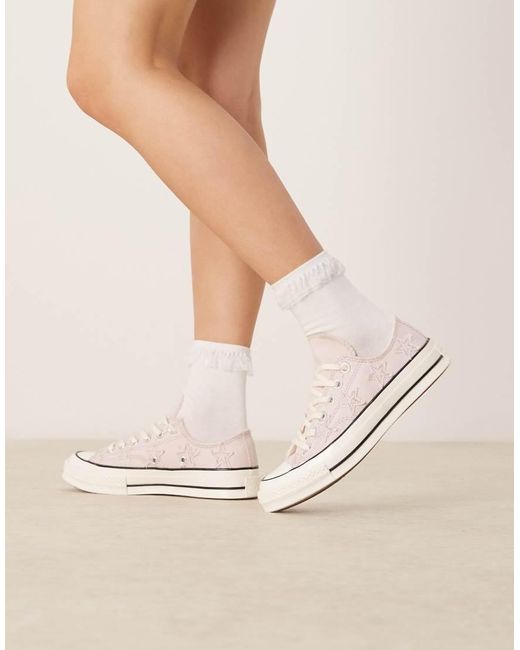 Converse Natural Chuck 70 Ox Trainers With Stitched Star Detailing