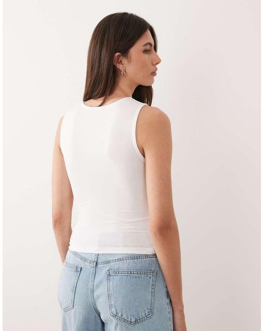 New Look White Basic Tank