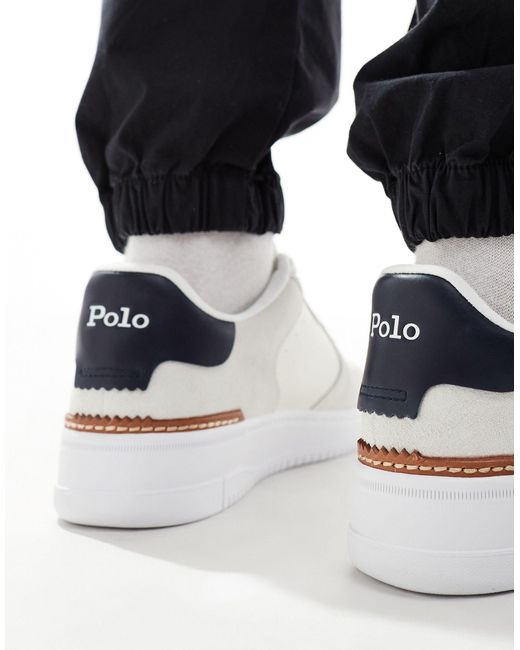Polo Ralph Lauren – masters court – sneaker aus wildleder in Black für Herren