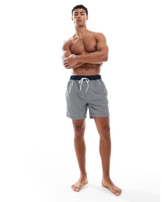 Threadbare Blue 2 Pack Geometric Print Swim Shorts for men