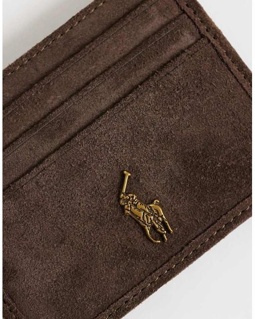 Polo Ralph Lauren Brown Icon Logo Small Card Case for men