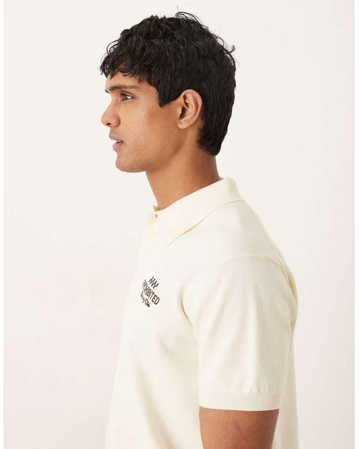 Prohibited White Polo for men