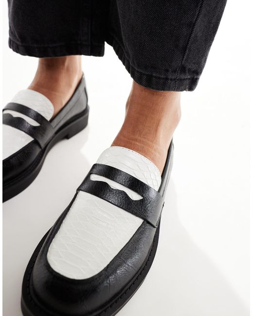 Bershka Black Monochrome Loafers