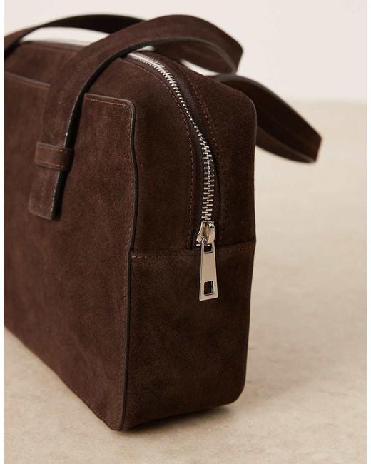 ASOS Smalle Tas Van Suède in het Brown