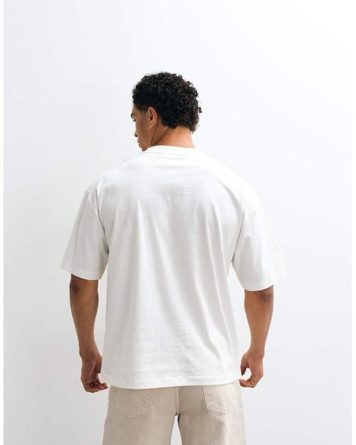 ASOS White Oversized Tee With Dunlop Tennis Print for men