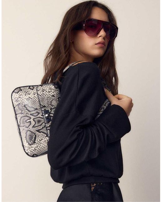Stradivarius White Shoulder Bag With Flap