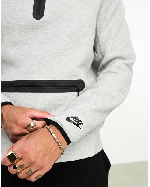 Nike White Tech Fleece Half-Zip Top for men