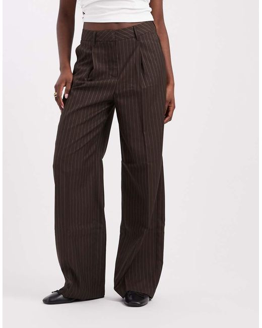 JJXX Multicolor Wide Leg Tailored Trouser With Pinstripe