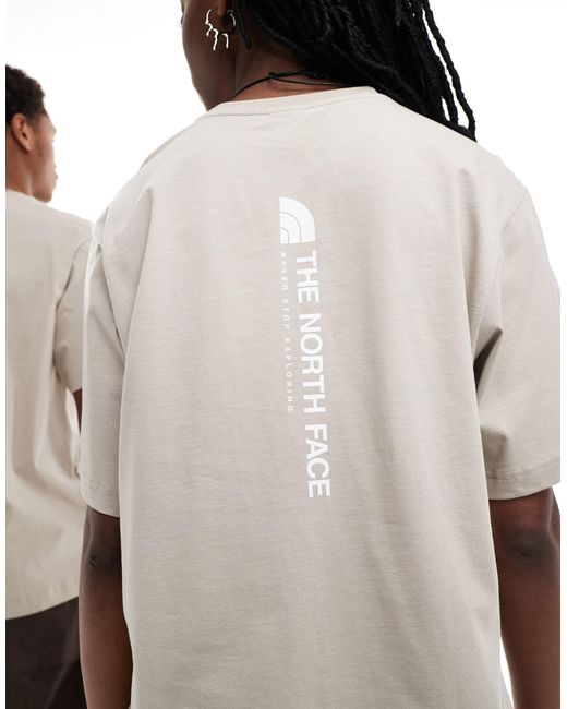 The North Face Natural Vertical Nse Logo Backprint Oversized T-shirt