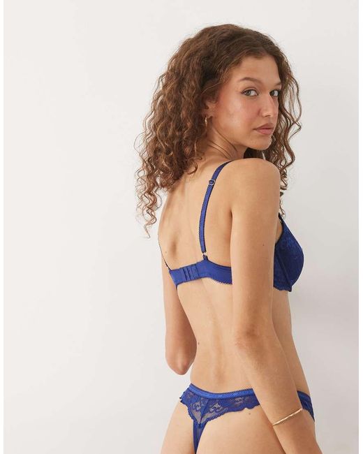 Boux Avenue Blue Harper Padded Balconette Bra