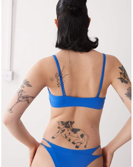 Weekday Blue Layered Bikini Top