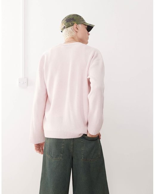 Collusion – strickjacke in Pink für Herren