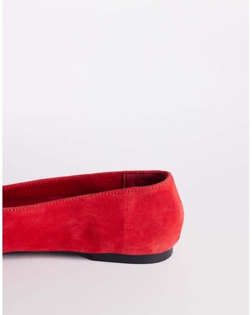 ASOS Red Lawn Premium Suede Ballet Flats
