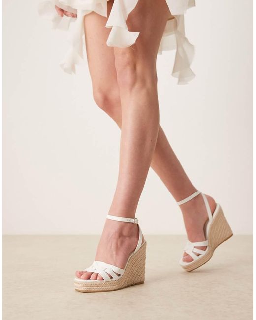 Glamorous Natural Espadilles Wedge Heeled Sandals