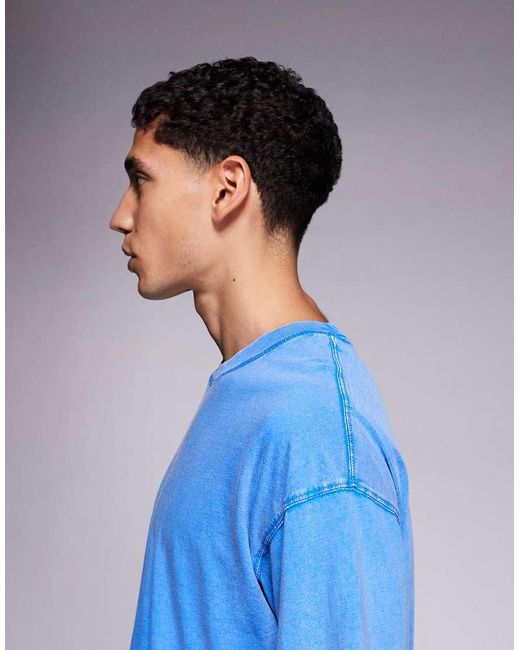 ADPT Blue Oversized T-Shirt for men