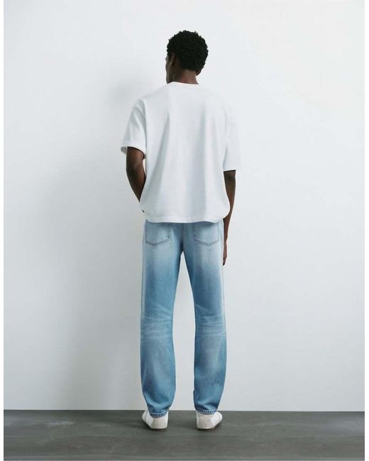 Pull&Bear White Slim Fit Jeans for men