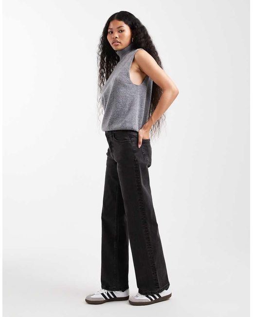 ASOS Black Asos Design Petite Comfort Stretch Straight Leg Jean