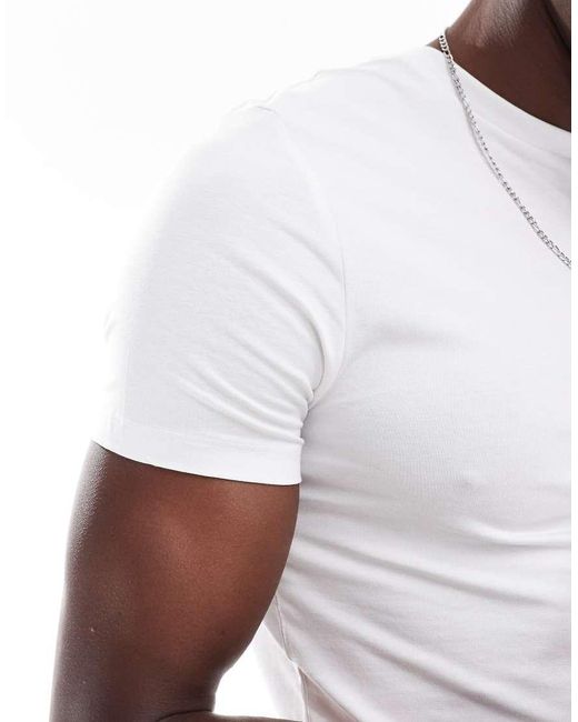 ASOS Black Essentials 2 Pack Muscle Fit T-Shirts for men