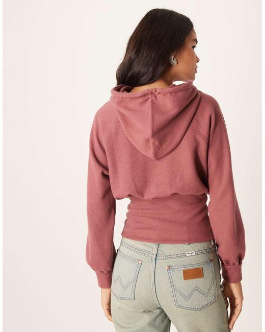 ASOS Red Supersoft Cinch Waist Hoodie