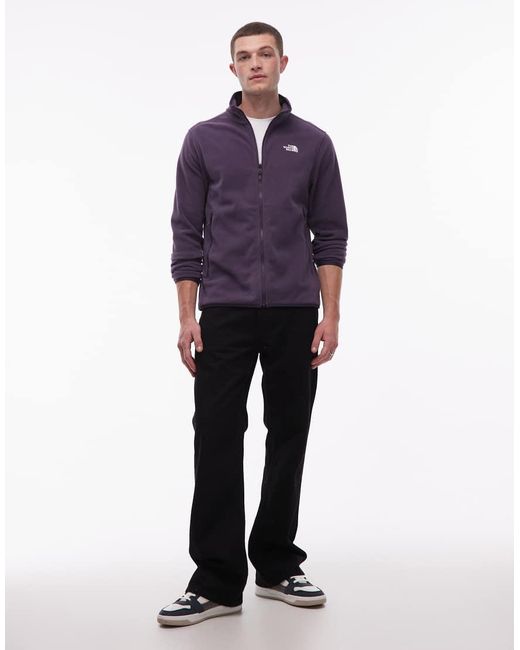 The North Face Purple Glacier 100 Zip Up Fleece for men