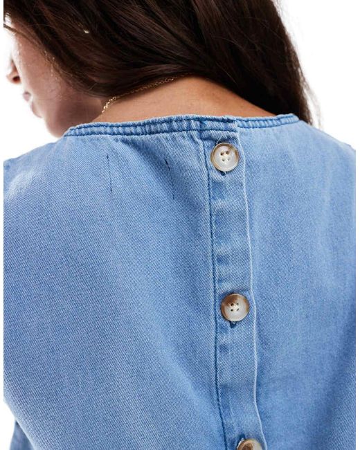ASOS Blue Denim Boxy Tank