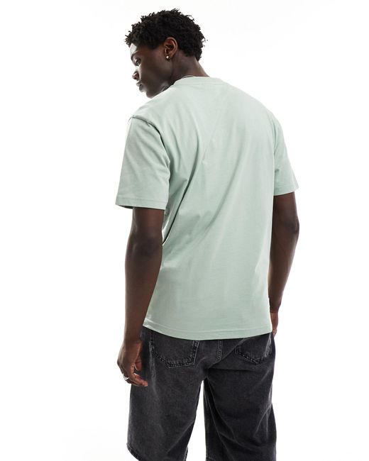 Parlez Gray Embroidered Logo Short Sleeve T-shirt for men