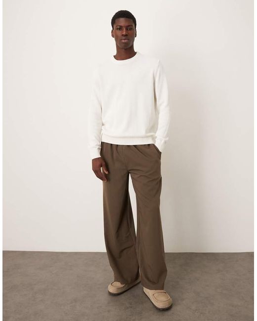 Mango Natural Round Neck Knitted Jumper for men