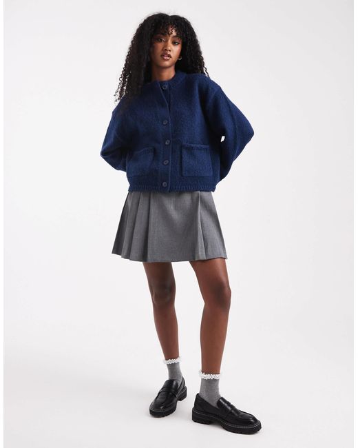 ASOS Blue – kastige oversize-strickjacke