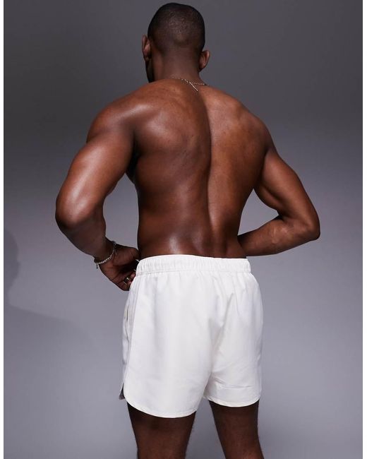 ASOS White Runner Swim Shorts for men