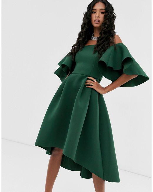 asos green dress