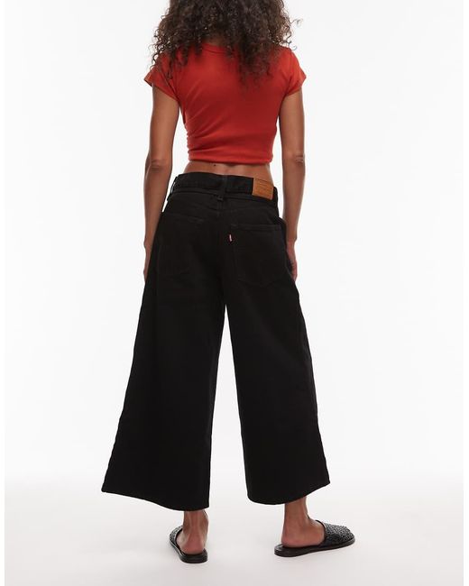 Levi's White Xl Wide Leg Culotte Jeans