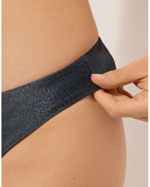 Calzedonia Blue Bikini Bottoms Glowing Python