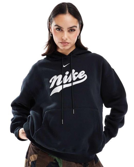 Sudadera Negra Extragrande Con Capucha Trend Phoenix De Nike de color Blue