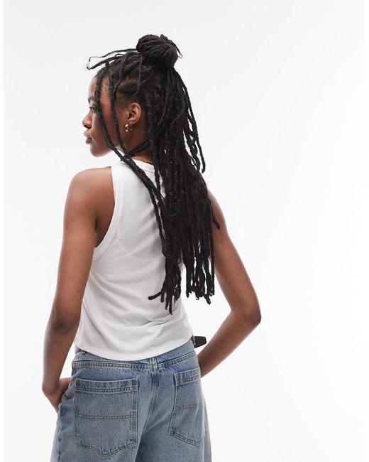 TOPSHOP White Soft Loose Tank