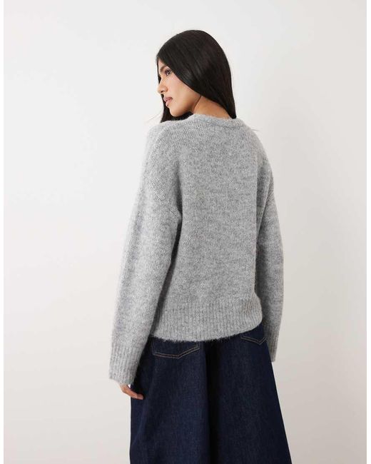 Cotton On Gray Luxe Crew Neck Sweater
