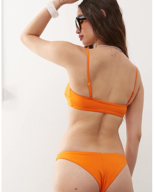 Slip Bikini Brasiliano di Weekday in Orange