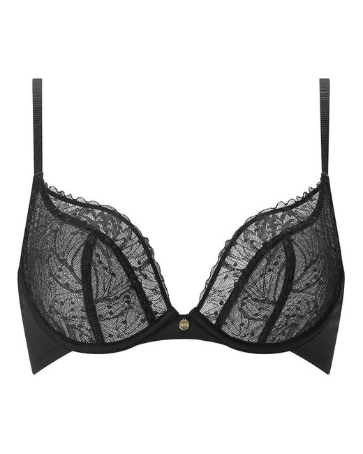 KBX Black Louisa Non Pad Plunge Bra