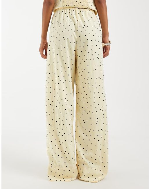 Object Natural Woven Wide Leg Pants
