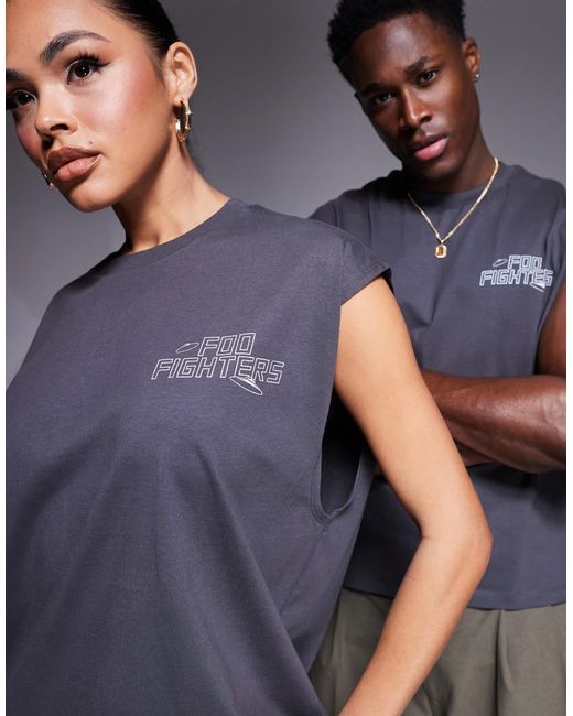 ASOS Gray – lizenziertes, kastiges unisex-trägertop