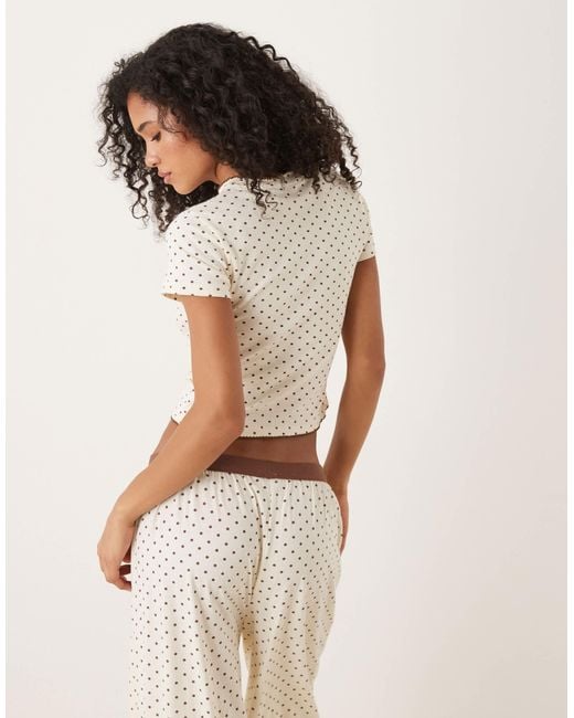 ASOS White Mix & Match Short Sleeve Pajama Top