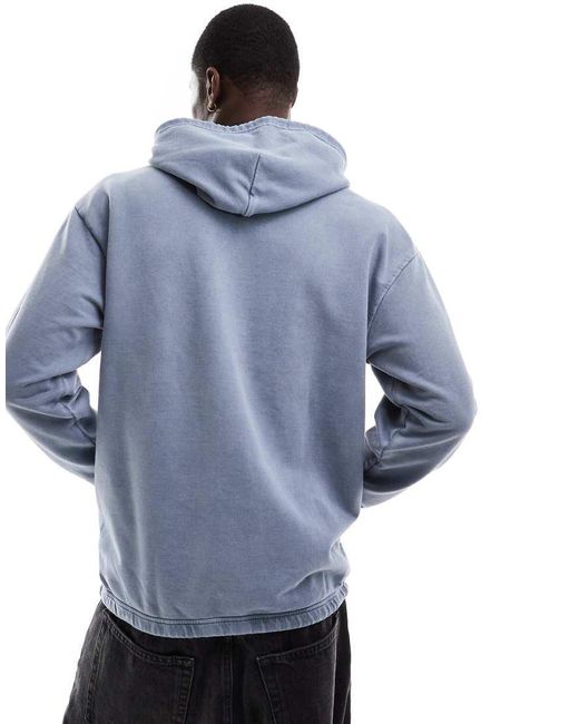 Levi's Blue Central Baby Tab Logo Relaxed Fit Hoodie for men