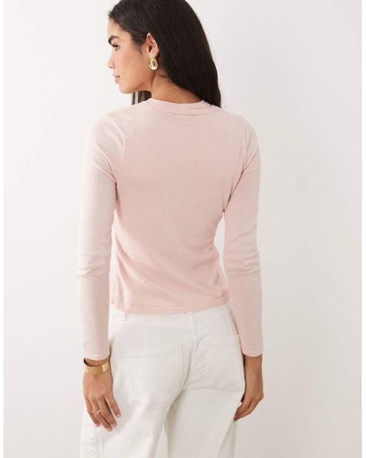 ASOS Pink Knitted Boxy Fit Cardigan Co-ord
