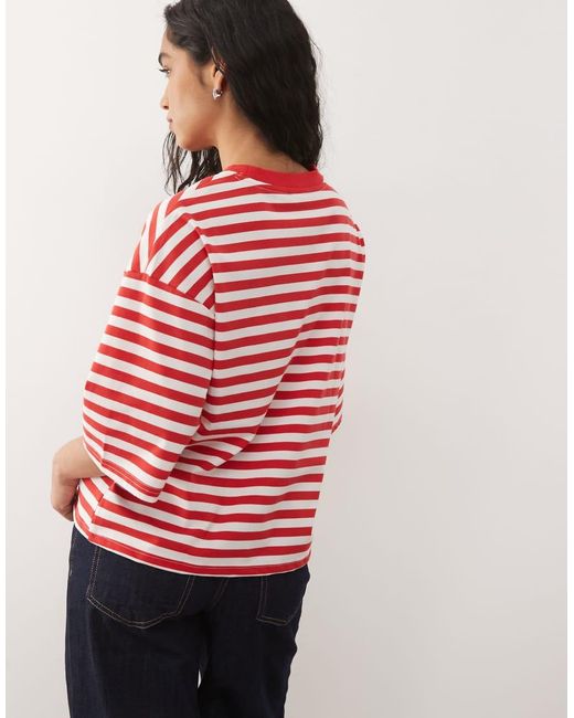 Noisy May Red Boxy Tee