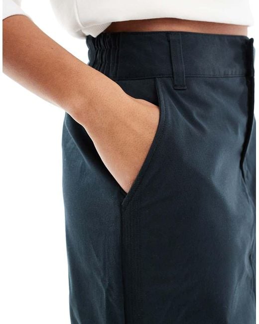 Nike Blue Msc Twill Maxi Skirt