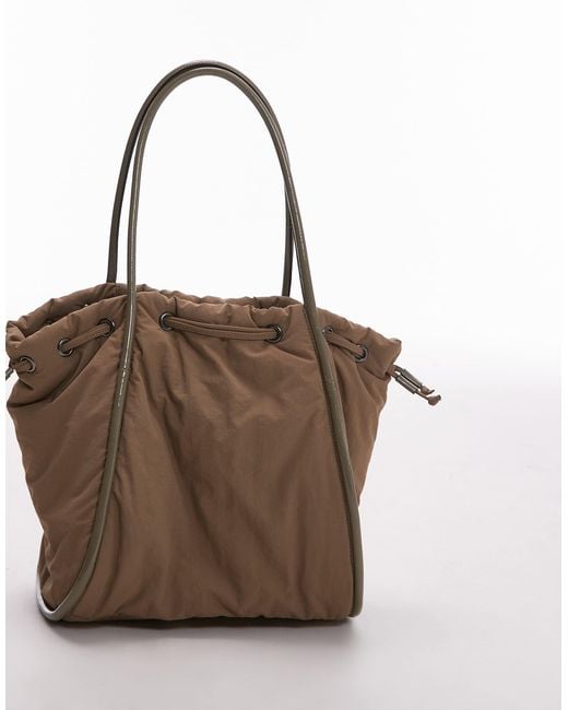 TOPSHOP Brown – selina – tasche aus nylon