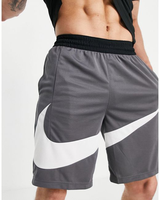 Nike Basketball Gray Swoosh Logo Shorts for men