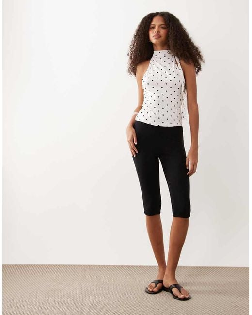 ASOS White Racer Tie Neck Turtle Neck